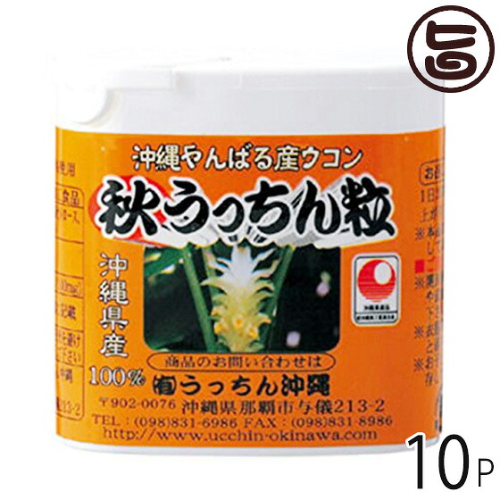 秋ウコン 秋うっちん粒 携帯用120粒入×10P 沖縄土産 沖縄 土産 うこん 健康管理