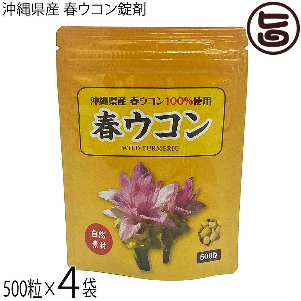 比嘉製茶 沖縄県産 春ウコン錠剤 73g(145mg×500粒)×4袋