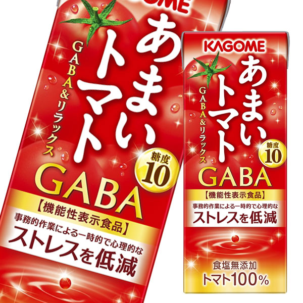 カゴメ あまいトマト GABA リラックス195ml×2ケース 全48本 超美品の