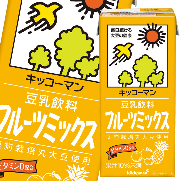 キッコーマン 豆乳飲料 フルーツミックス1L紙パック×4ケース 全24本 《週末限定タイムセール》