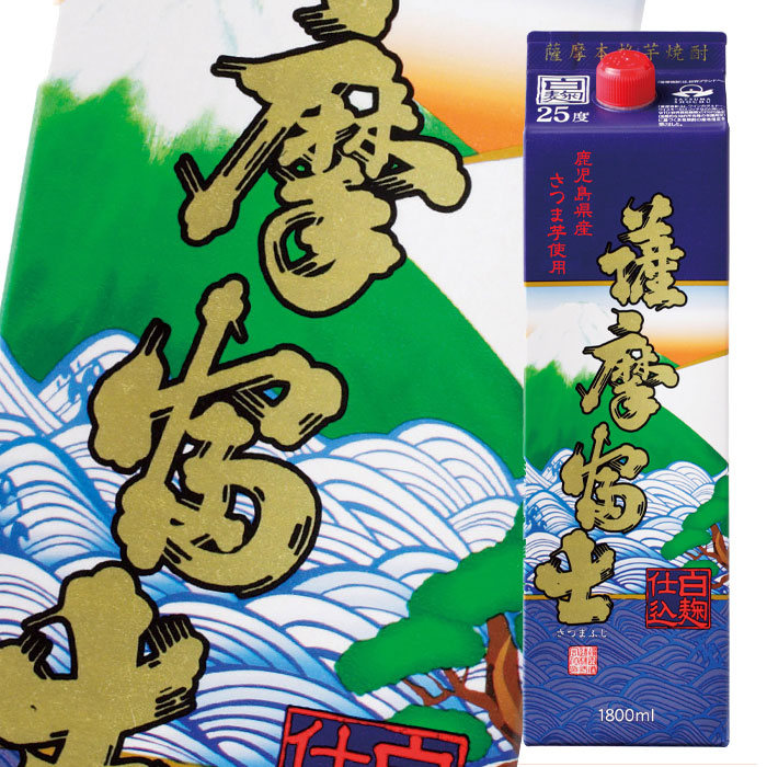 濱田酒造 25度 薩摩富士1.8Lパック×1ケース（全6本） 送料無料