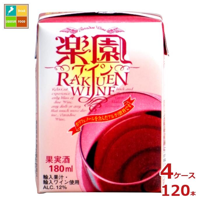 清洲桜醸造 楽園ワイン ミニ 赤 180ml紙パック×4ケース(全120本)送料無料|近江うまいもん屋