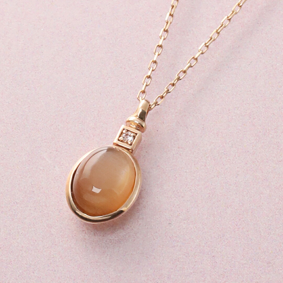 K10 イエローゴールド SunStone ネックレス|cher by UMAKI