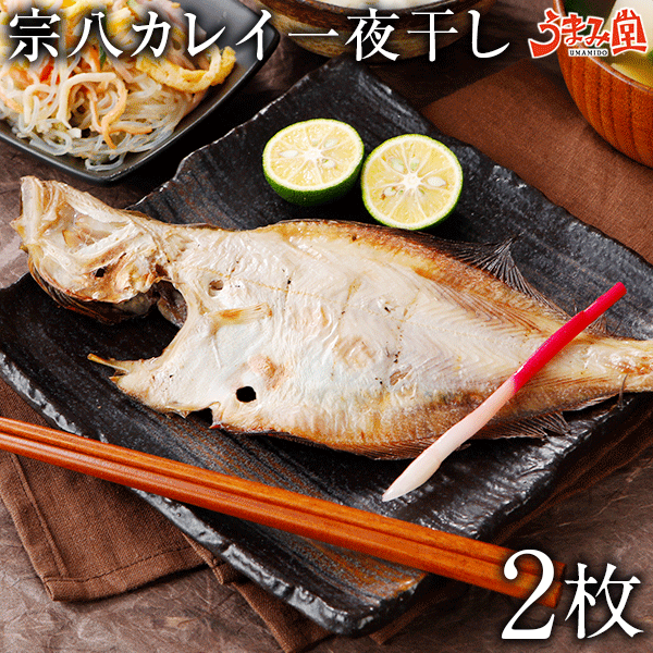 宗八カレイ 一夜干し お土産 2枚 ポイント消化 送料無料 干物 北海道 お返し 明太子と同梱で