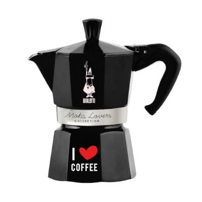 【置き目インポート品】ビアレッティ モカ抽出エキス押し付ける I Love Coffee(Black/黒いこと)3cup用(3杯用・3優勝杯用)