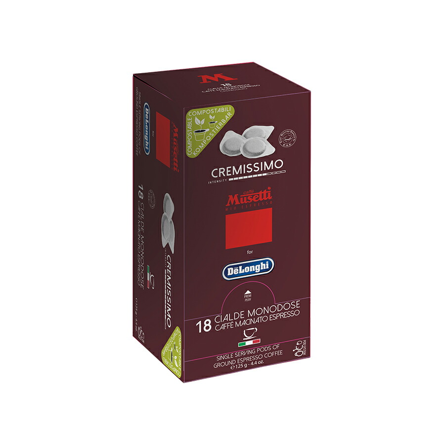 ムセッティー クレミッシモカフェポッド 44mm 18個入り 個包装 12箱 1ケース デロンギ ジャパン株式会社正規輸入品 同梱不可 Prescriptionpillsonline Is