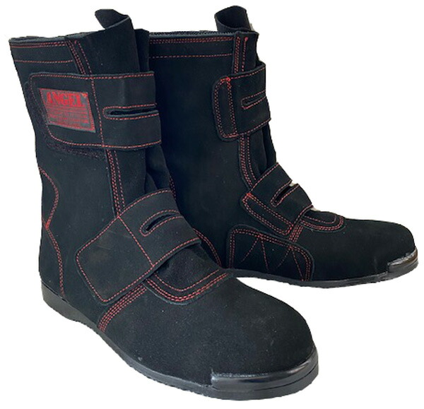 【 エンゼル】B 609R【レッド】 ベロア 溶接用 高所作業用 安全靴 マジックタイプ 【JIS規格 ANGEL】(エンゼル安全靴)