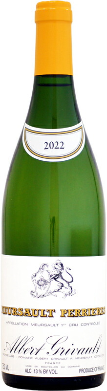 ドメーヌ・アルベール・グリヴォ ムルソー 1er ペリエール [2022]750ml (白ワイン)｜ウメムラ　Ｗｉｎｅ　Ｃｅｌｌａｒ