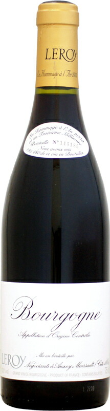 【セラー保管】 LEROY ルロワ ブルゴーニュ ルージュ 2003 送料込み セラー保管】 LEROY ルロワ ブルゴーニュ ルージュ 2003 セラー保管