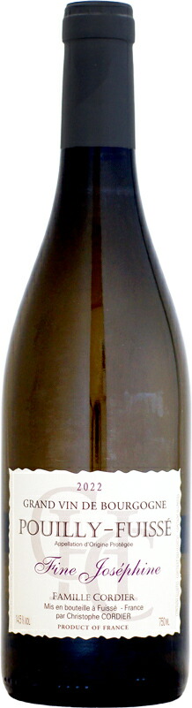 ドメーヌ・コルディエ プイィ・フュイッセ フィーヌ・ジョセフィーヌ [2022]750ml (白ワイン)｜ウメムラ　Ｗｉｎｅ　Ｃｅｌｌａｒ