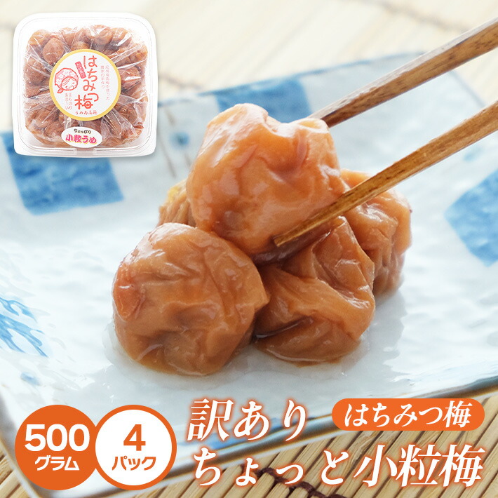 紀州南高梅 　ちょっぴり小粒　 はちみつ 梅 500g×4 　 訳ありつぶれ梅  お弁当にぴったり 小粒  お弁当 免疫 塩分補給 熱中症対策 お徳用 ご家庭用 プレゼント ギフト