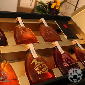 七福宝箱ギフト 福梅ミニボトル150ml×7本セット 梅酒 ミニボトル お正月 ギフト プレゼント 小瓶 セット 敬老の日 お歳暮 お正月 酒 お酒【河内ワイン／大阪府】