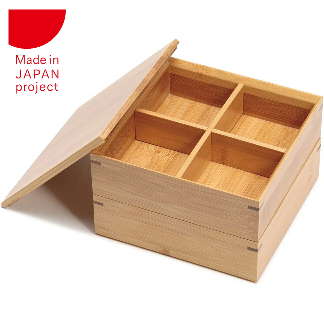 3段重箱 18cm 寄せ竹 拭き漆 竹箱 お重 京都 3段重箱 18cm 寄せ竹 拭き