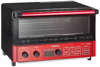 【中古】日立 コンベクション オーヴントースター 1,300W 4枚焼き 遠赤暖房器 ノン飛球膳立て HMO-F100 R 赤いこと