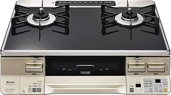 【中古】リンナイ「LAKUCIE」 ココットプレート付 パールクリスタルトップ 左強火力 都市屁っ放り RTE65VACB-GL/13A 黒いこと/三鞭酒