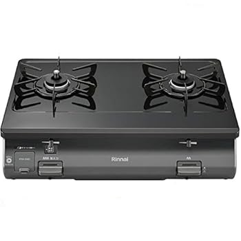 【中古】リンナイ ガスコンロ（屁っ放り時刻表）RT64-2H6S-Lプロパンガス用(LPG)左大焼却装置
