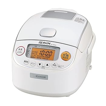 【中古】象印マホービン 炊飯器 3合 一人暮らし 小静電容量 限界炊き 剪断応力IH印字機 日本製 保温30第四次元 白いこと NP-RM05-WA