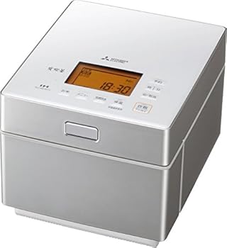 【中古】三菱電機 蒸気船受け答えIHジャー炊飯器 備長炭炭炊釜 5.5合炊き 水晶しろがね色 NJ-XS107J-S
