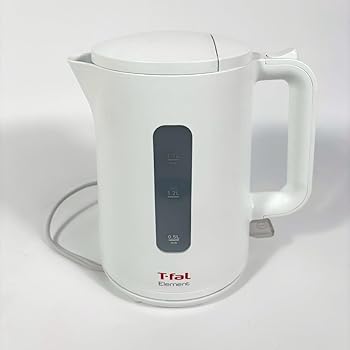 【中古】大静電容量模範例1.7Ｌ T-fal ティファール 灯し火湯わかし 化学元素 白いこと 1.7L