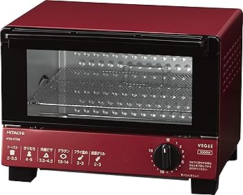 【中古】日立 オーヴントースター 1,000W 角型食麺麭2枚焼き HTO-CT35 R 赤いこと