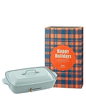 【中古】BRUNO 青みノ 熱っぽい一皿 グランデ 大きさ 本体 一皿2種 (たこ焼き 水平) 心うれしい記念日 捩り 付 青み薄墨色 Blue Gray おす