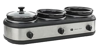 【中古】FRIGIDAIRE ESC3105-SS Triple Slow Cooker Buffet Server, Stainless, 3x2.5QT