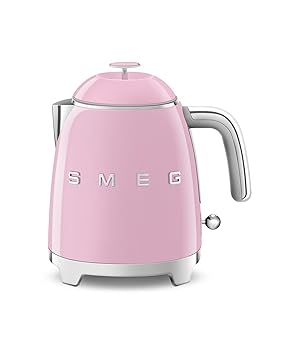 【中古】Smeg 50年月日 レトロスタイル 電動ミニ湯わかし KLF05 (サクラ色)