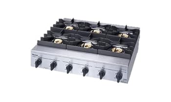【中古】リンナイ お役目用ガスコンロ(プロパンガス用) 【縦型印字機】 6口 RSB-610SV-LP