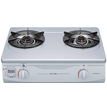 【中古】リンナイ フッ素厚地の外套 2口コンロ 56糎 (食べ物屋絶無/右強射撃能力/プロパン(LPG)用) RTS-336-2FTS(SL)A-R-LPG