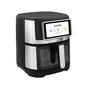 【中古】Kalorik エアフライヤー VIVID TOUCH 5クオート 高解像力タッチスクリーン付き添い人 ステンレス鋼スチール写真
