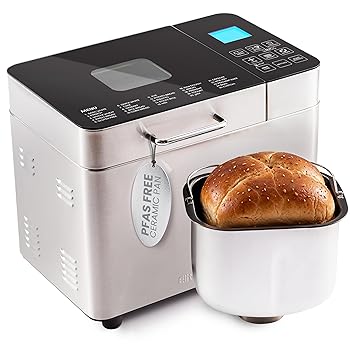【中古】Elite Gourmet EBM8224MM 放送番組能力のある 2英国ポンド 食麺麭製造業者 PFAS無償性 Ceralast?陶器食麺麭 タッチスクリーンコントロールパネル 19機