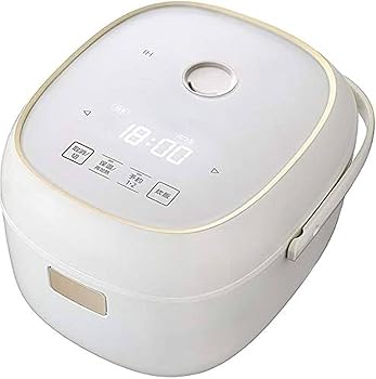 【中古】炊飯器 3.5合 一人暮らし IH 平ったい上面 白いこと