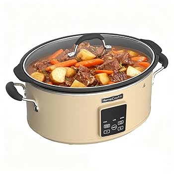 【中古】HOMECOOKIN スロークッカー 特大 10クオート デジタル 放送番組能力のある スロークッカー タイマー付き添い人 食器洗い機相応う 瑠璃蓋\u0026壷 身寄りや人だかりに