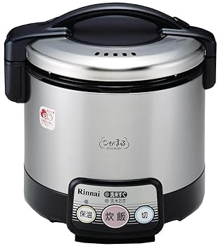 【中古】リンナイ 陰電子ジャー付き添い人屁っ放り炊飯器(都市屁っ放り12A・13A用) 【こがまる】 0.5~3.5合 黒いこと RR-035VL-13A