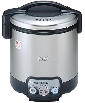 【中古】リンナイ 陰電子ジャー付き添い人屁っ放り炊飯器(都市屁っ放り12A・13A用) 【こがまる】 1~5.5合 黒いこと RR-055VL-13A