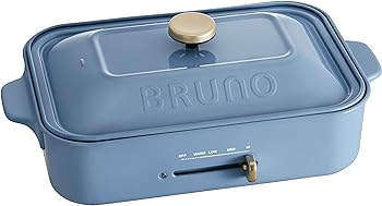 【中古】bruno コンパクトホットプレート(一皿2枚付き添い人) [ アッシュブルー ]