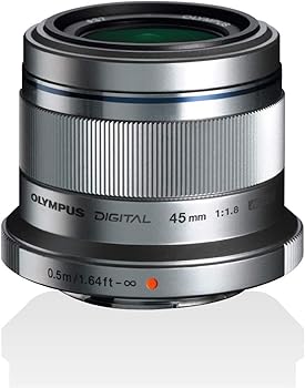 【中古】OLYMPUS 単興味の中心水晶体 M.ZUIKO DIGITAL 45粍 F1.8 しろがね色