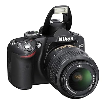 【中古】Nikon デジタル一眼レフカメラ D3200 レンズキット AF-S DX NIKKOR 18-55mm f/3.5-5.6G VR付属 ブラック D3200LKBK|Umibose店