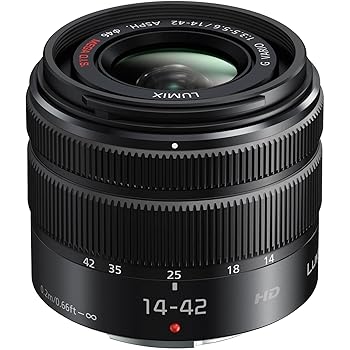 【中古】パナソニック 標準尺度望遠レンズ マイクロフォーサーズ用 ルミックス G VARIO 14-42粍/F3.5-5.6 II ASPH./MEGA O.I.S. 黒いこと H-FS1442A-KA