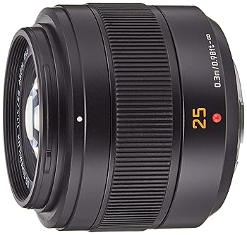 【中古】パナソニック(Panasonic) 判定基準単興味の中心水晶体 マイクロフォーサーズ用 ルミックス LEICA DG SUMMILUX 25粍/F1.4 II ASPH. 黒いこと H-XA025