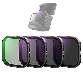 【中古】NEEWER ND PL水漉し仕掛ける 互換性のある Insta360 Ace Pro 2 4枚入り口・入口 スナップオン PL/ND16/ND32/ND64 偏光 減光水漉し 動きカメ