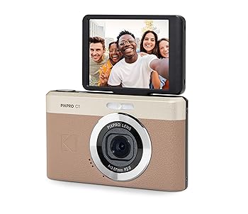 【中古】KODAK Pixpro C1 ? 超コンパクトデジタルカメラ| 13MP BSI CMOS、4倍望遠レンズ、2.8inLCD映写幕、LED閃光電球 ? Marron