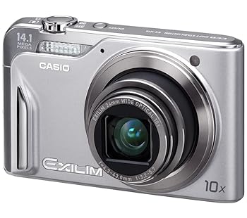 【中古】CASIO デジタル写真機 EXILIM 1410万絵素 10倍 しろがね色 EX-H15SR
