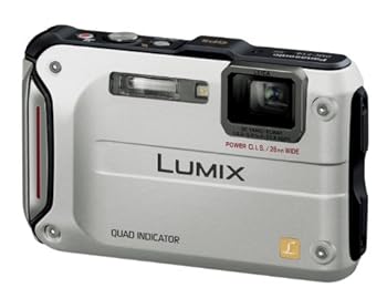 【中古】パナソニック デジタル写真機 ルミックス FT4 雨合羽 プレシャスシルバー DMC-FT4-S