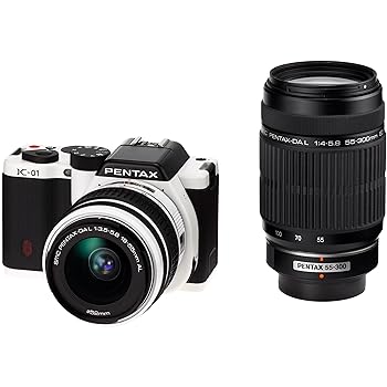 【中古】PENTAX 銀鏡受け答え一眼写真機 K-01ダブルズームレンズキット 白いこと/黒いこと K-01WZK WH/BK 216220