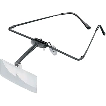 【中古】ESCHENBACH 眼鏡型ルーペ 科学研究所枠組み 両眼印字機 倍率1.7倍 2倍 水晶体2枚書き割り 1644-501