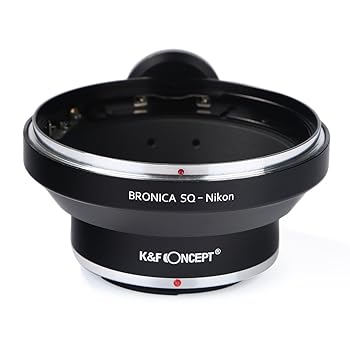 【中古】K\u0026F Concept レンズマウントアダプター KF-BSQF (ブロニカSQマウント水晶体 → ニコンFマウント取り替えっこ)