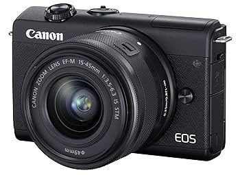 【中古】Canon ミラーレス一眼カメラ EOS M200 標準ズームキット ブラック EOSM200BK-1545ISSTMLK|Umibose店