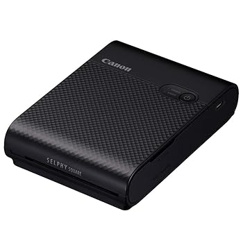 【中古】Canon かっこ良い電話機用印刷機 SELPHY SQUARE QX10 黒いこと(高耐久/判子紙/パウダーコンパクト)