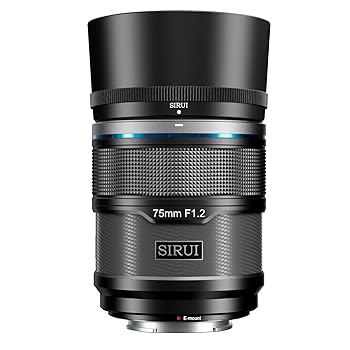 【中古】SIRUI Sniper 75粍 オートフォーカスレンズ、F1.2 望遠 APS-C 写真機水晶体、A5 A6 A7 FX A9 ZV-E つづき物用 (E マウント、黒いこと)
